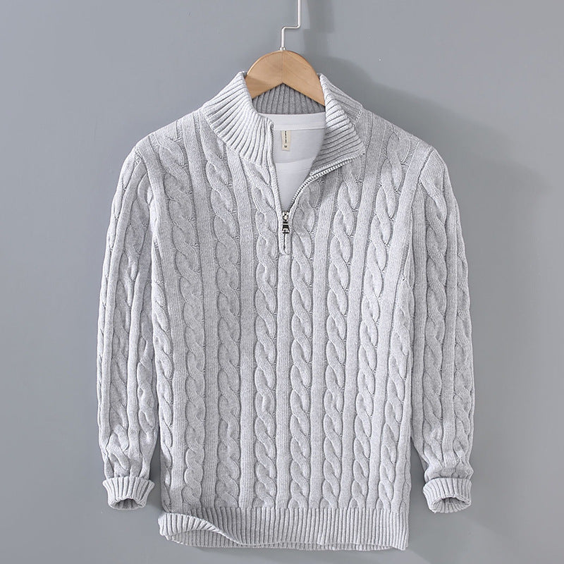 QUARTER ZIP SWEATER