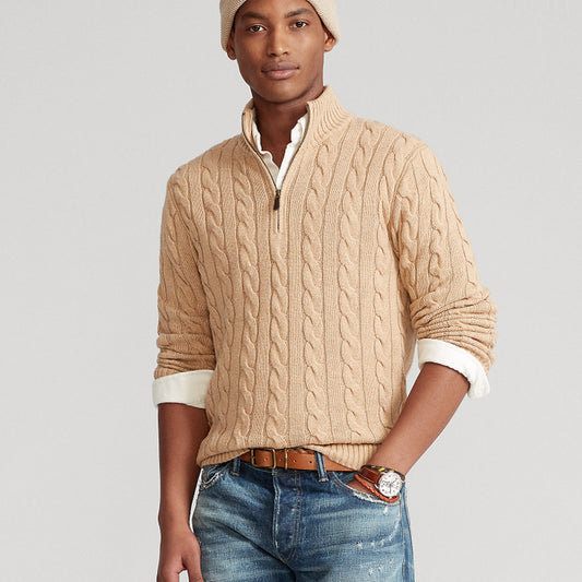 QUARTER ZIP SWEATER