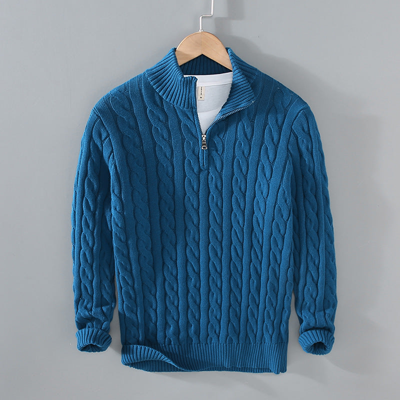 QUARTER ZIP SWEATER