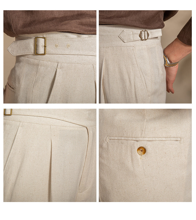 Light Drape Breathable Silhouette Casual Western Pants High Waist