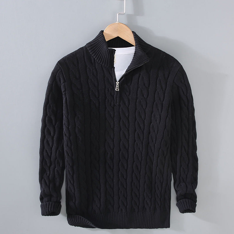 QUARTER ZIP SWEATER