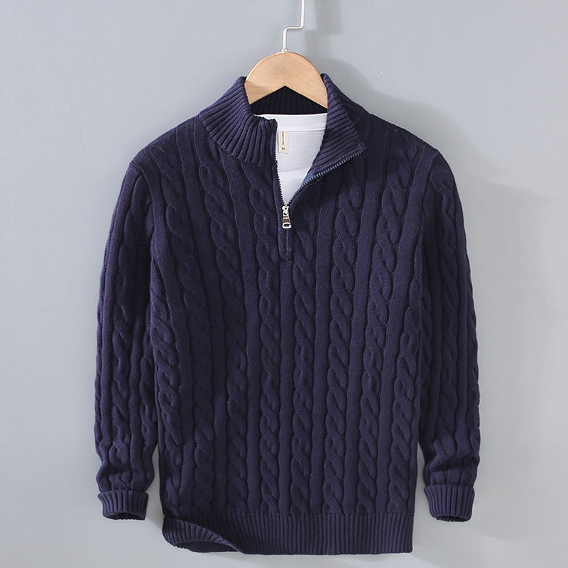 QUARTER ZIP SWEATER