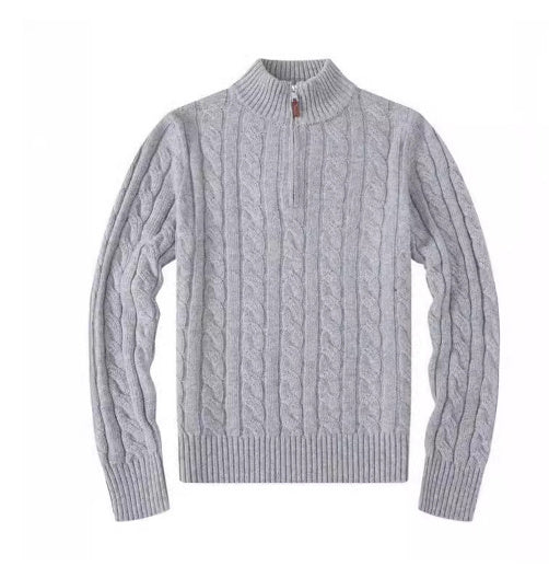 QUARTER ZIP SWEATER