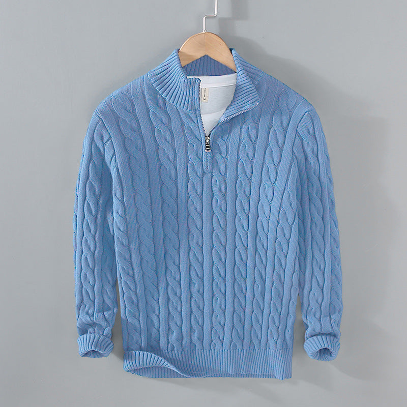 QUARTER ZIP SWEATER