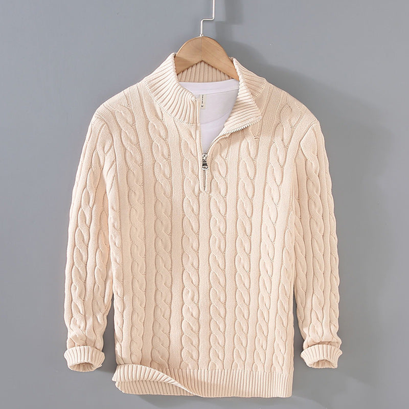 QUARTER ZIP SWEATER